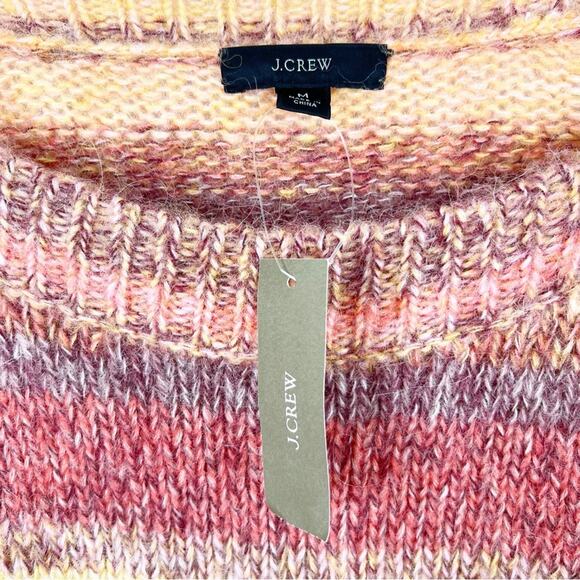 NWT J. Crew Alpaca Blend Crewneck Striped Sweater M - Picture 5 of 7